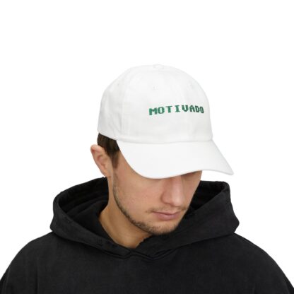 Motivado (Motivated) Classic Dad Cap - Inspirational White Hat for Everyday Style - Image 3